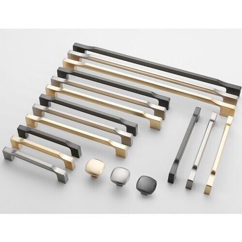 JD Zinc Alloy Pearl Gray Gold Cabinet Handles Solid Drawer Knobs Kitchen Cupboard Door Pulls Furniture Handle Cabinet Hardware