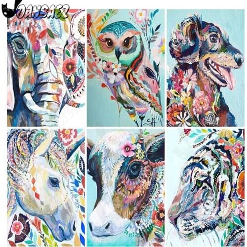 Oil Painting Animal Diamond Painting Mosaic Kit Dog 5D Diy Embroidery Deer Cross Stitch Full Circle Square Rhinestone Wall Art