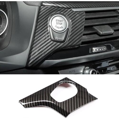 Car Start Stop Engine Push Button Frame Key Ring Trim Cover Sticke for BMW X3 G01 2018 Car ABS Accessories For Left Hand Drive