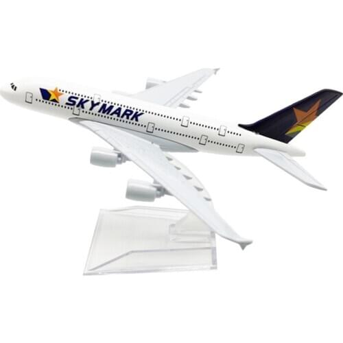 16CM Airplanes Model Japan Skymark Airlines A380 Diecast Alloy Metal Plane Aircraft Toys Kids Gift Collectible Display