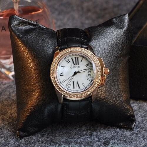 Fashion Guou Brand fashion ladies diamond watch strap belt calendar durable luxury Rose Gold Diamond Watch