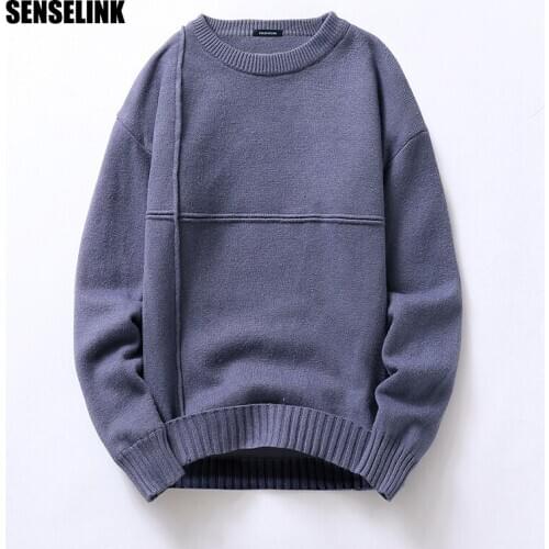 Mens Clothing 2020 Fashion Street Style Casual Warm Korean Sweater Sweatshirts For Men Knitted Winter Brand Clothes Pullover