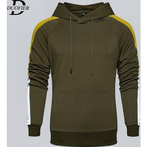 Mens Hoodies Pullover Tracksuit Streetwear Patchwork Trend 2021 Autumn Winter Male Casual Hooded Sweatshirts Men Hoodie Tops
