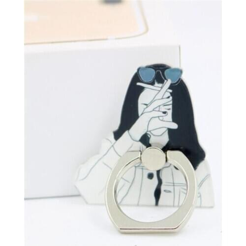 2020 New Mobile Phone Stand Holder Cartoon Beauty Lady Girl Finger Ring Smartphone Cute Holder Stand For All Phone