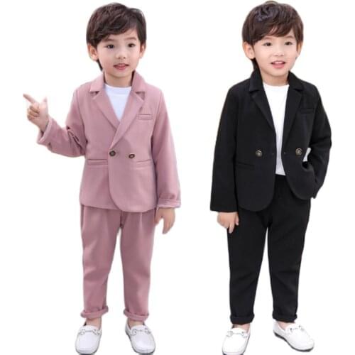 Formal Boys Suits for Weddings Blazers Pants Children Party Clothes Kids School Costume Gentlemen Teenager Tuxedos Sets Girls
