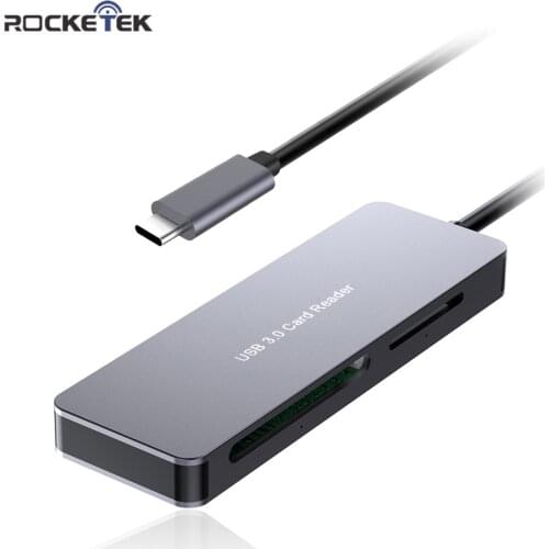 Rocketek same time read 5 card usb 3.0 Type c memory card reader adapter for micro SD/TF CF MS XD compact flash microsd computer