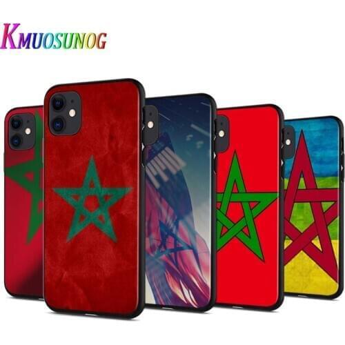 MA Maroc Morocco Flag Luxury Anti-fall Phone Case For iPhone 11 Pro XS Max X XR 6S 6 7 8 Plus 5S Soft Back Cover
