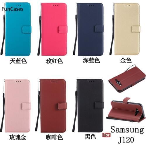 Luxury Wallet Phone Case sFor Aksesuar Samsung J120 Soft TPU Back Cover Protective Plain Wallet Case Samsung Galaxy J1 2016 4.5"