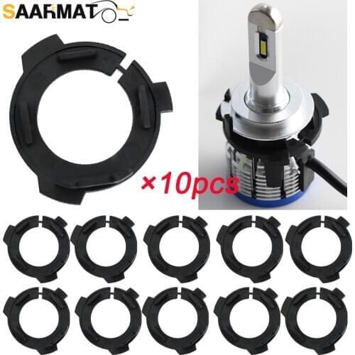 SAARMAT 10Pcs H7 LED Headlight Retainer Clip Base Holder Headlamp Socket Adapter for VW volkswagen Lamando LAVIDA h7 base