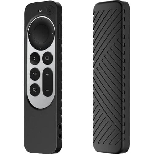 Silicone Remote Skin for Apple TV Siri Remote Case Apple TV Siri Remote (2nd Gen) 2021 Protective Cover with Wrist Straps Cover