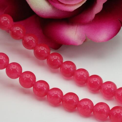 Discounts!pink chalcedony round shape 8mm loose beads 15" DIY stone handmade women fashion jewelry making design wholesale