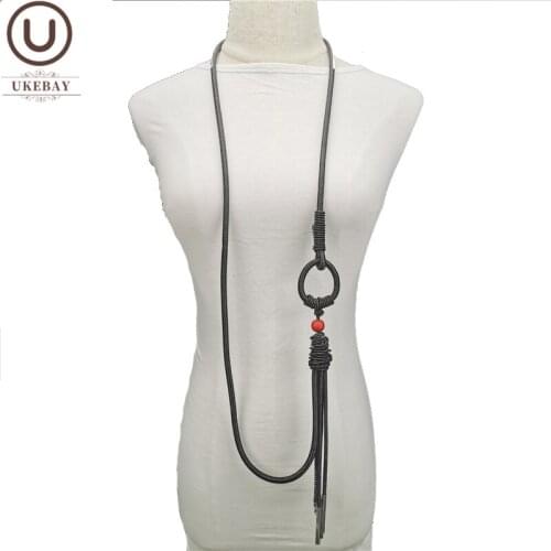 UKEBAY New Handamde Tassel Pendant Necklace For Women Designer Luxury Necklace Pearl Accessories Fashion Wedding Jewelry Gothic