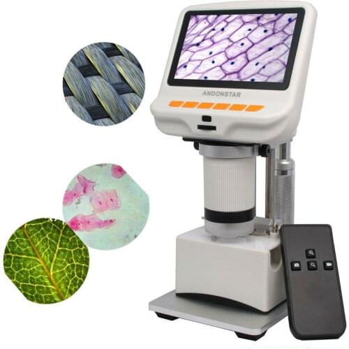 USB HD Screen Video Microscope LED Illuminated 600X Electron Digital Magnifying Glass Movable Observe Stage for Slide