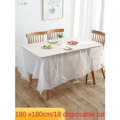 Vanzlife Disposable tablecloth household cloth thickening hotel film thickening rectangular party antependium transparent film