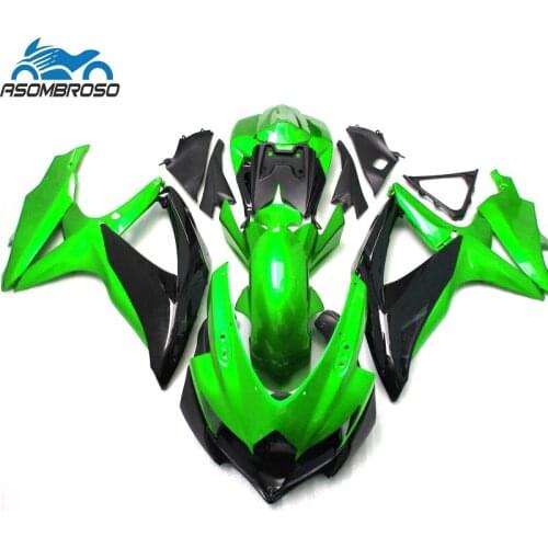 Injection Molding high quality Fairing kit for SUZUKI K8 K9 GSXR 600 750 2008 2009 2010 green black gsxr600 fairings RD32