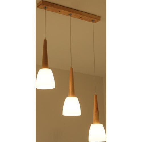 Japanese Wood Dining Room Pendant Lamps Glass Horn Restaurant Pendant Lamp Simple design Bar Counter Pendant Lighting Fixtures