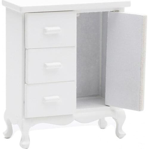 1:12 Miniature Dollhouse 3D Wooden Furniture Miniature Cabinet Handcrafted Furniture Model Toy Decor Kid Birthday Gift