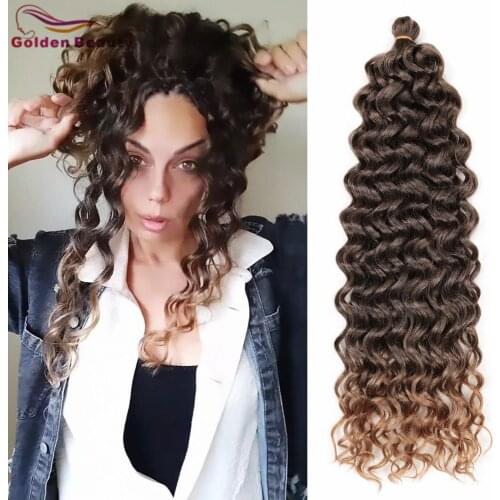 18Inch 24Inch Synthetic Hawaii Curl Crochet Hair Deep Twist Braids Purple Hair Extensions Low Temperature Fiber Curly Deep Wave