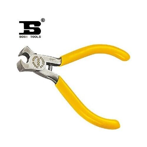 5-Inch Yellow Plastic Handle Mini End Cutting Nipper with Spring