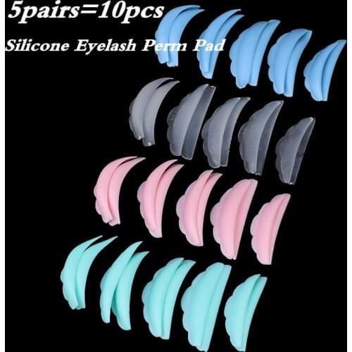 5Pairs Silicone Eyelash Perm Pad Colorful Recycling Lashes Rods Shield Lifting 3D Eyelash Curler Accessories Applicator Tools
