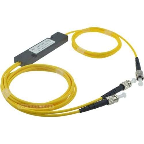 Free Shipping 1310/1550nm Dual Window 50/50 Ratio ST/UPC ABS Box Type 1x2 FBT Coupler 1*2 FBT FIber Optic Splitter