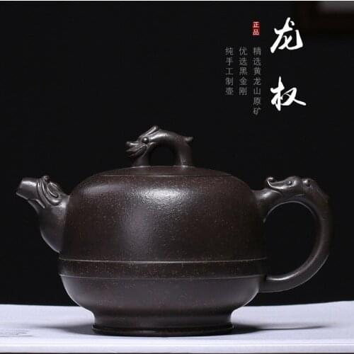 Tea set undressed ore kingbox Long Quan ceramic tea-pot the engineering Wang Fangquan manual a undertakes the teapot