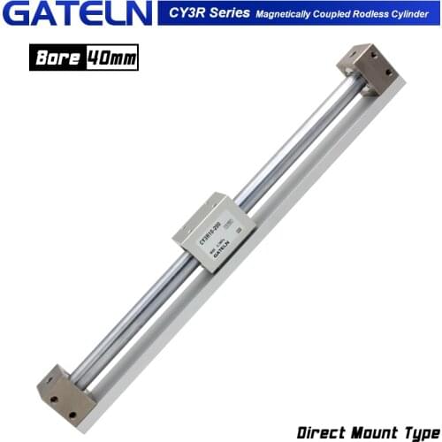 Magnetic Coupling Rodless Cylinder CY3R40 SMC type Direct Mount Type Bore 40mm stroke 100-700mm