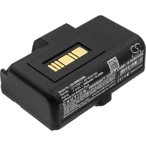 CS 2600mAh / 19.24Wh battery for Zebra RW220, RW320 AK18026-002, CT17497-1