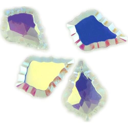 38MM/50MM/63MM AB Color Maple Leaf Prism Glass Crystal Chandeliers Parts For Home Decoration Lighting Suncatchers