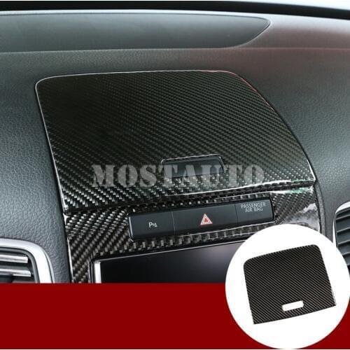 For VW Touareg Carbon Fiber Center Dashboard Storage Box Cover Trim 2011-2018 1pcs Car Accessories Interior Car Decor Car Trim