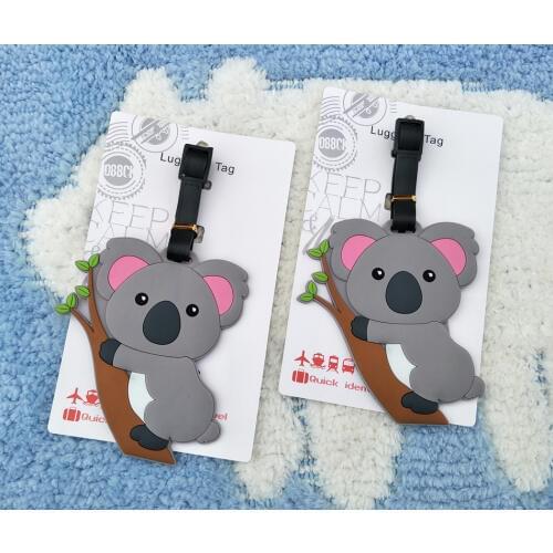 IVYYE Cute Koala Anime Travel Accessories Luggage Tag Suitcase ID Address Portable Tags Holder Baggage Labels New