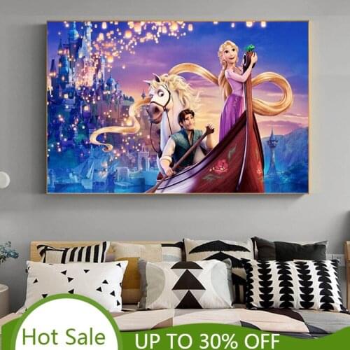 Canvas Painting Disney Cartoon Lion King Snow White Aisha Posters and Prints Wall Art Picture Home Decoration for Living Room
