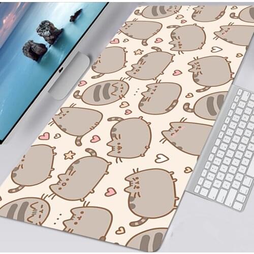 Funny Cute Cat XXL Mousepad Gamer Kawaii Mouse Pad Big Size for 40x90CM Gaming Mausepad Big Promotion Deskmat Tappetino Mouse