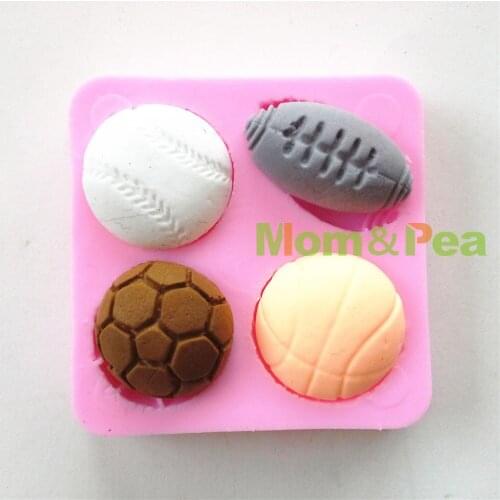 Mom&Pea 0622 Free Shipping Balls Shaped Silicone Mold Cake Decoration Fondant Cake 3D Mold