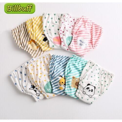 7Layer Baby Diapers Cotton Training Pants Panties Cloth Diapers Reusable Child Nappies Diaper Waterproof Baby Underwear Washable