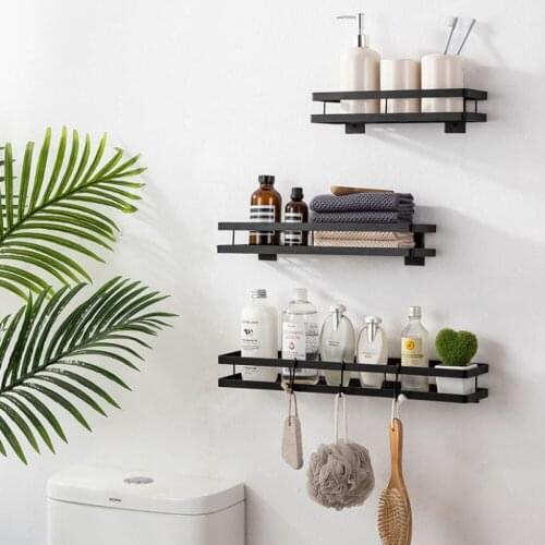 304 Stainless Steel Bathroom Organizer Wall Mounted Shower Storage Rack for Kitchen Office Hotel Bathroom