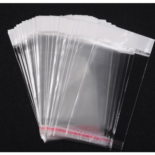 PandaHall 100 Bag 7x15cm Clear OPP Cellophane Bags Party Favor Bags for Bakery Candle Candy Gift Packaging Decoration Storage