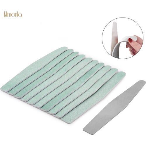 10pcs Green Nail Files + 1pcs Steel Plates Replaceable DIY Buffing Salon Nail Tips Nail Art Sanding File Set For Polishing