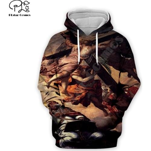 PLstar Cosmos Montage Christian Catholic God Jesus Retro Pullover NewFashion Tracksuit 3DPrint Men/Women Casual Funny Hoodies C6