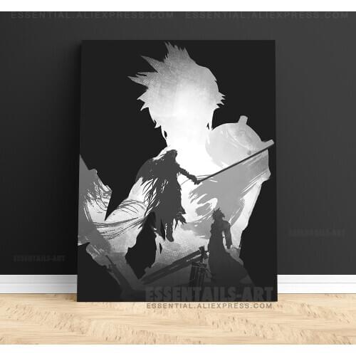 Cloud Strife Sephiroth Final Fantasy Poster Canvas Wall Art Painting Decor Pictures Bedroom Study Room Home Decoration Prints