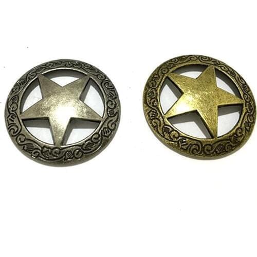 Five-Pointed Star Buckle For Bags Wallet Belt Leather Goods Decorative 3D Metal Coins Diy Fashion Clothing Decor New Year Gifts