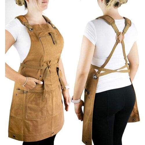 Hot selling mens durable worker canvas multi-pocket craft tool apron custom logo carpenter splash-proof overalls