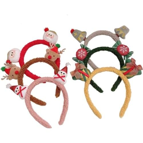 Christmas Elk Headband For Women Girls Kids Cute Lamb Hair Headband Face Wash Makeup Headband Hair Accessories