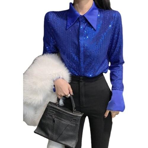 Smilejuly Women's Blue Shirts