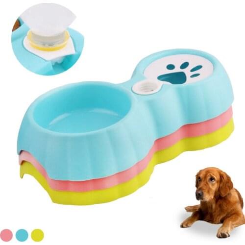 Dog Supplies Double Dog Food Bowl Automatic Water Supply Dog Water Bottle for Little Small Animals Puppy Pets Cat Food Container