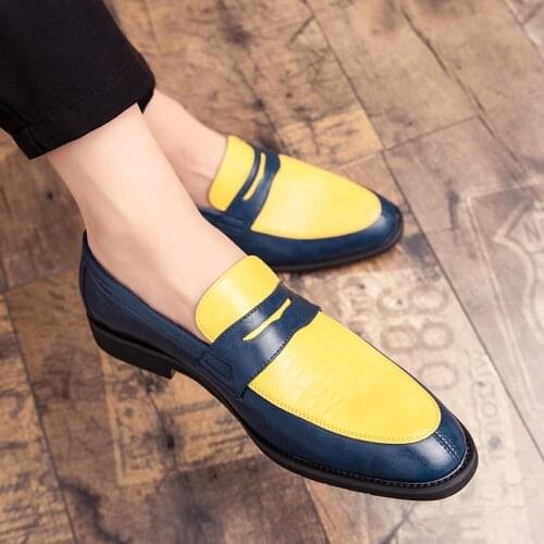 Fashion Men Leather Shoes Casual Comfort Men Driving Shoes Outdoor Men Wedding Dress Shoes Big Retro Men Business Shoes Zapatos