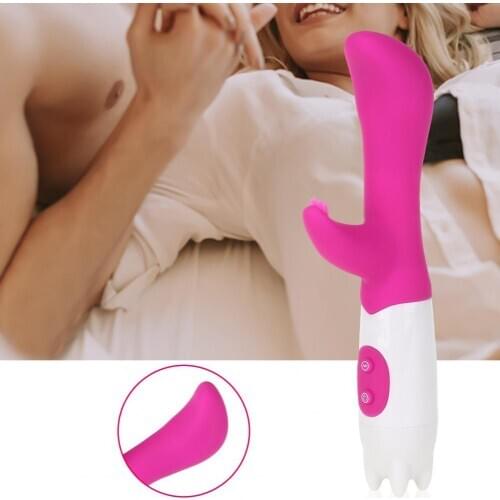 OLO Female Automatic Vibrator 12 Frequency Double Rod Waterproof G-Spot Vibrator Silicone Electric Massage Device Adults Sex Toy