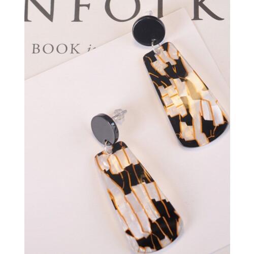 MESTILO Ladies Statement Acrylic Drop Earrings For Women 2019 New Geometric Black Long Earring Fashion Jewelry Accessories