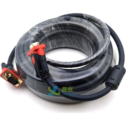 1.8/3/5/10 M HDMI Cable HDMI To VGA 1080P HD With Audio Adapter Cable HDMI TO VGA Cable optical cable For PC Latop TV