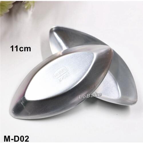10pcs/lot) 11cm long little boat sharp oval shape anodising aluminium egg tart moulds cupcake liners cake DIY baking supplies